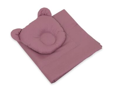 Decke mit Kissen - set 2tlg - Pastellviolett