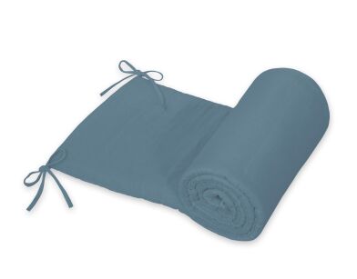 Universal Kopfschutz für Kinderbett aus Musselin 180x30 cm - pastellblau