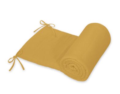 Universal Kopfschutz für Kinderbett aus Musselin 180x30 cm - honig gelb