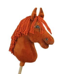 Hobby Horse Steckenpferd Pferd am Stiel Premium - Fuchspferd A3
